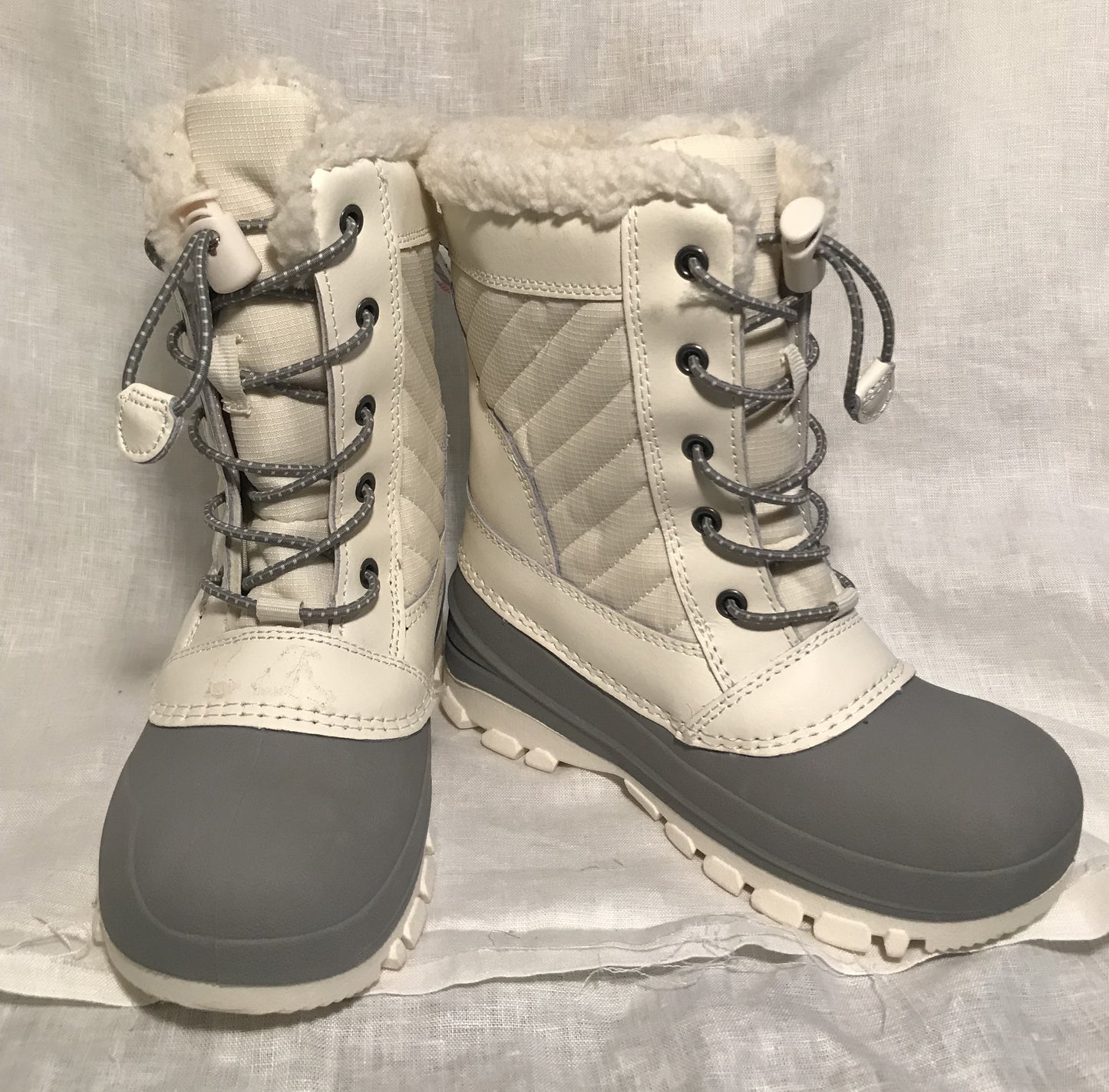 White & Gray Boots- Size 13