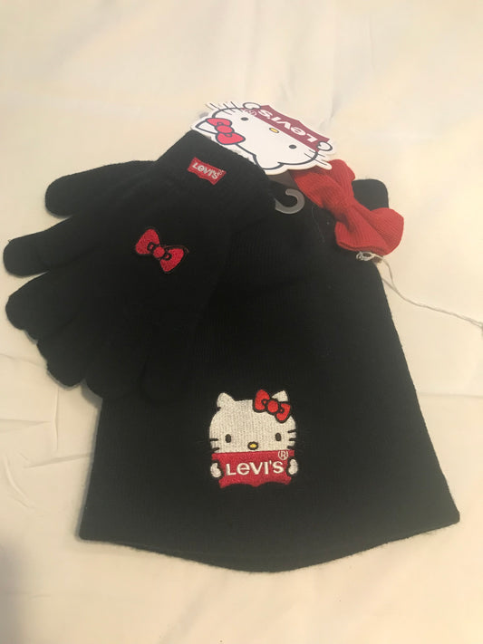 Levi's x Hello Kitty 2-Piece Beanie & Gloves Set