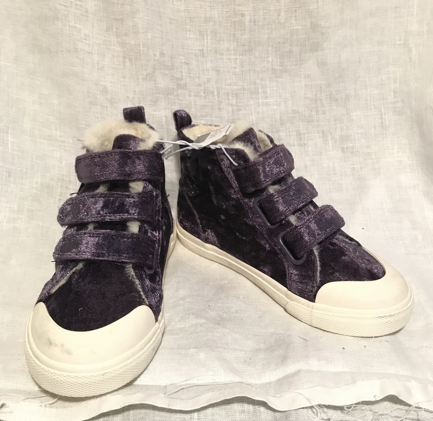 Purple Velvet Boots- Sizes 10
