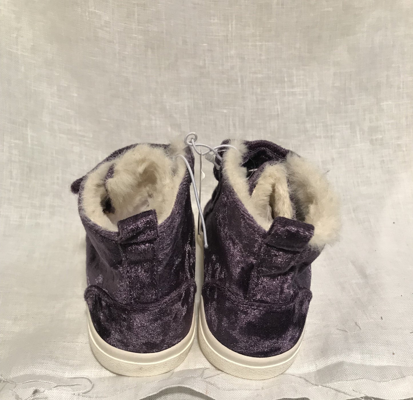 Purple Velvet Boots- Sizes 12